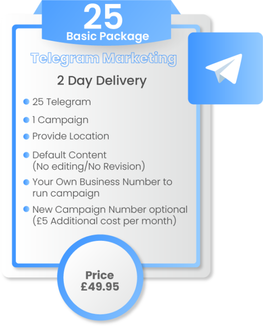 Telegram Marketing Basic Package